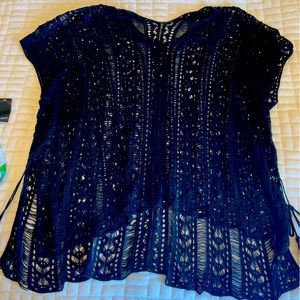 Black Knit Cover Up OS